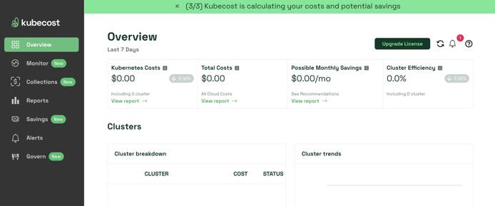 Image of Kubecost’s Dashboard